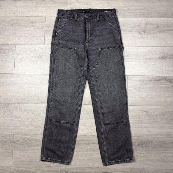 Aritzia Denim Forum The Carpenter Lo-Rise Loose Jeans Black Ozone Sz 28 - Picture 5 of 9